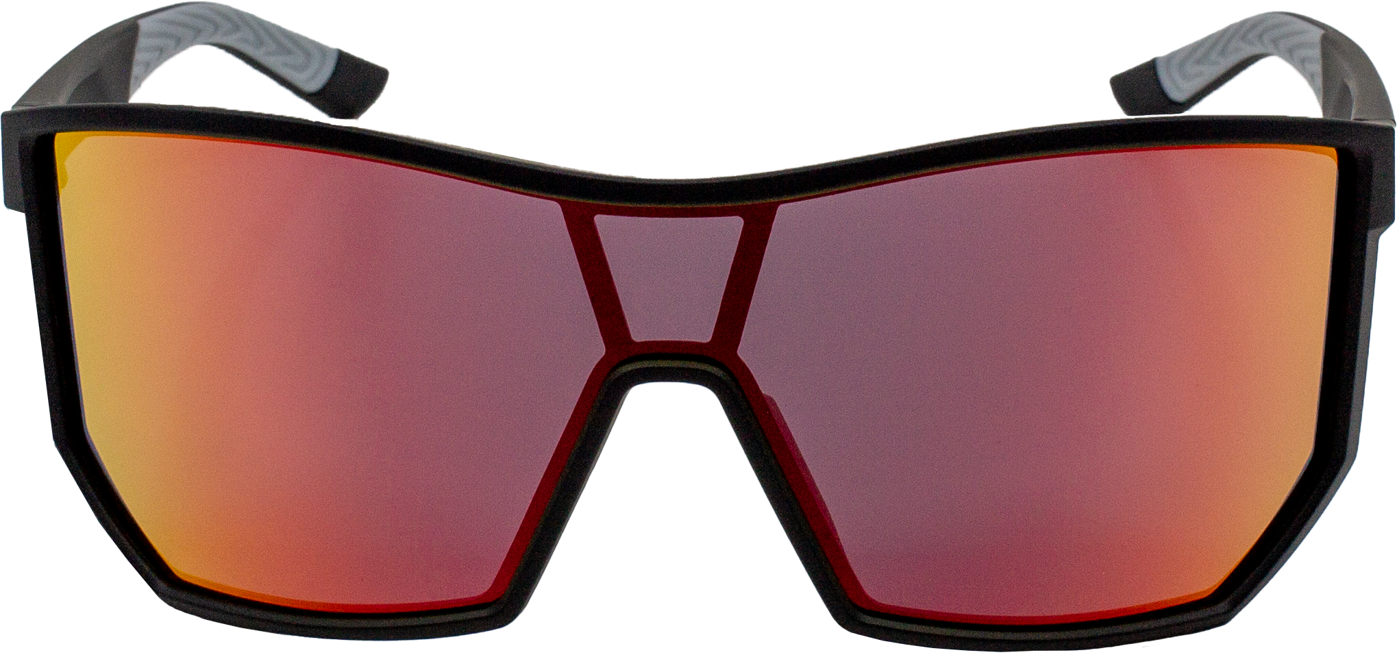 E3 Optics E4-N10 sunglasses with black frame and red mirror precise lens for sports and outdoor performance