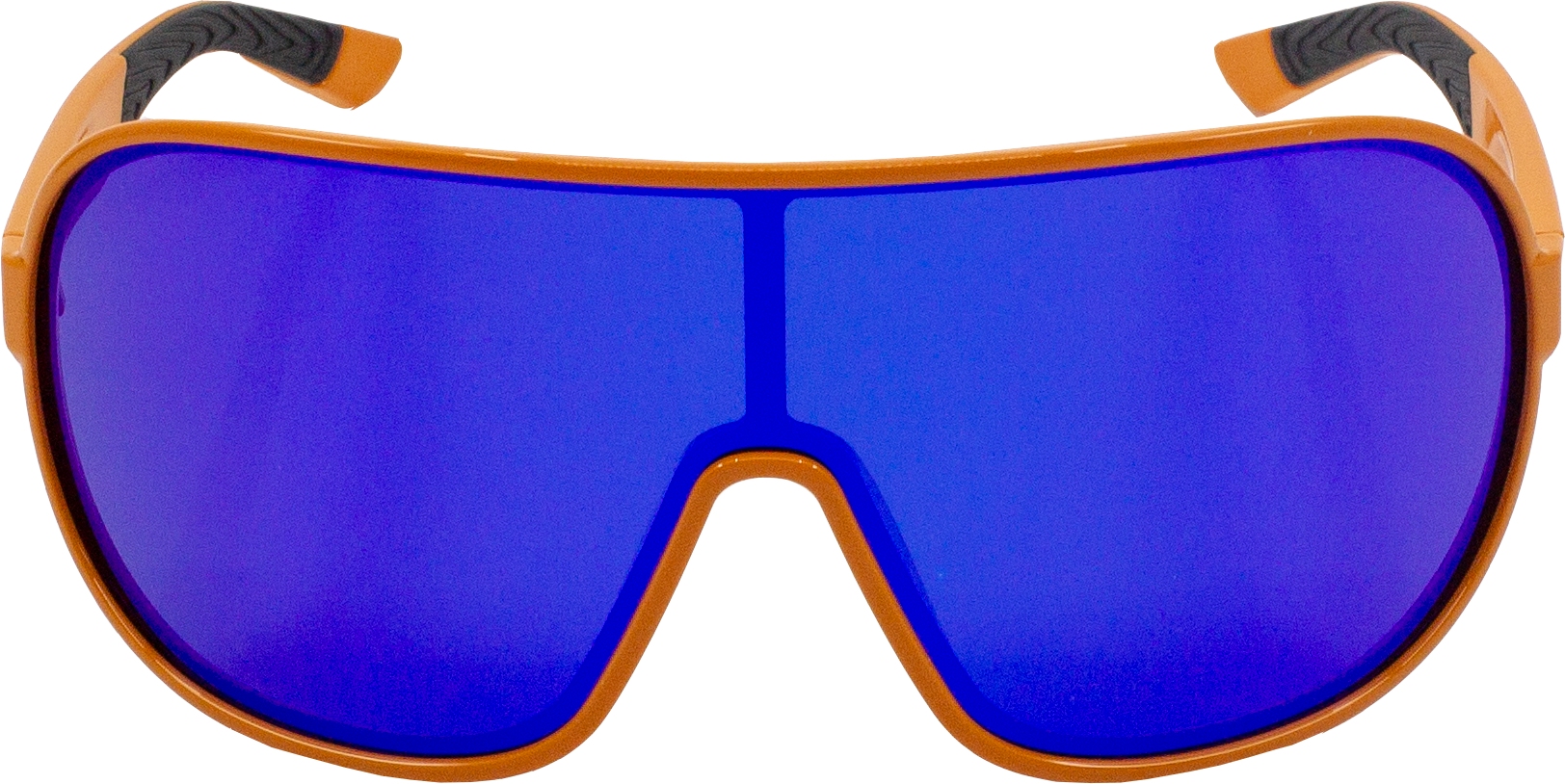 E3 Optics E5-J8 blue mirror, shiny orange frame sunglasses - precise lens, performance eyewear for cycling, hiking, running, and outdoor sports