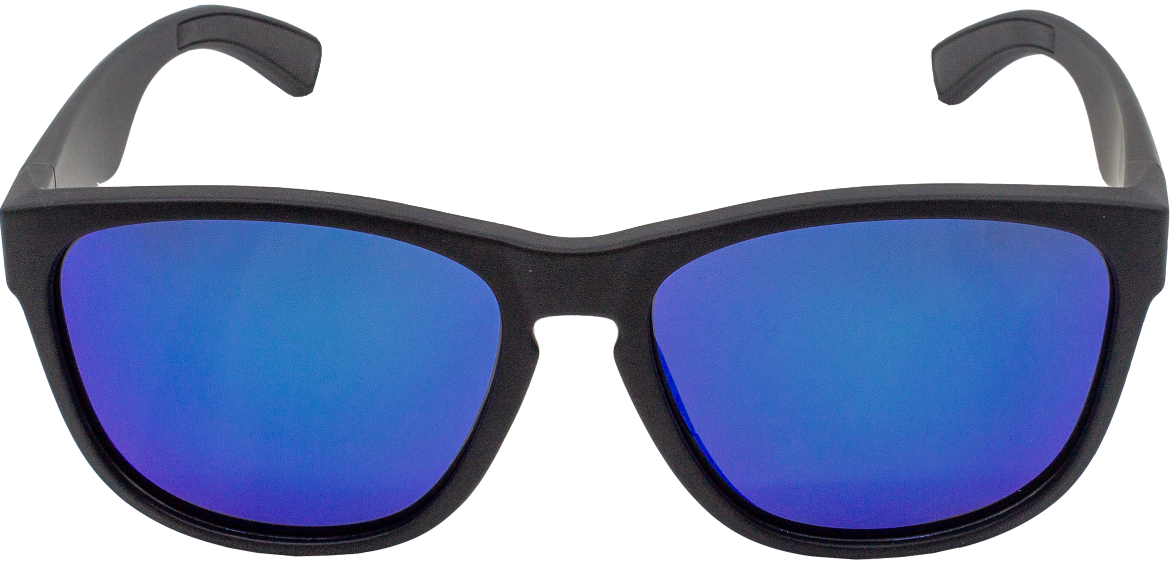 E3 Optics E17-A1 blue mirror polarized lens, matte black frame sunglasses - floating polarized performance eyewear for fishing, hiking, and outdoor sports