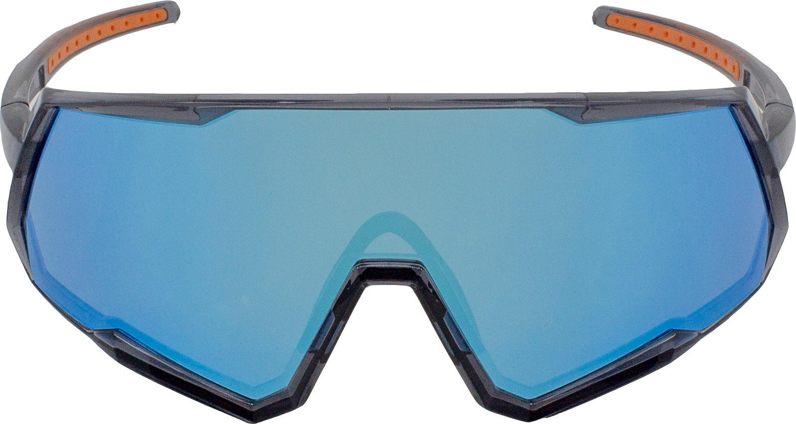 E3 Optics E6-H8 blue mirror, crystal grey frame sunglasses - performance eyewear for tennis, pickleball, cycling, fishing, hiking, and outdoor sports