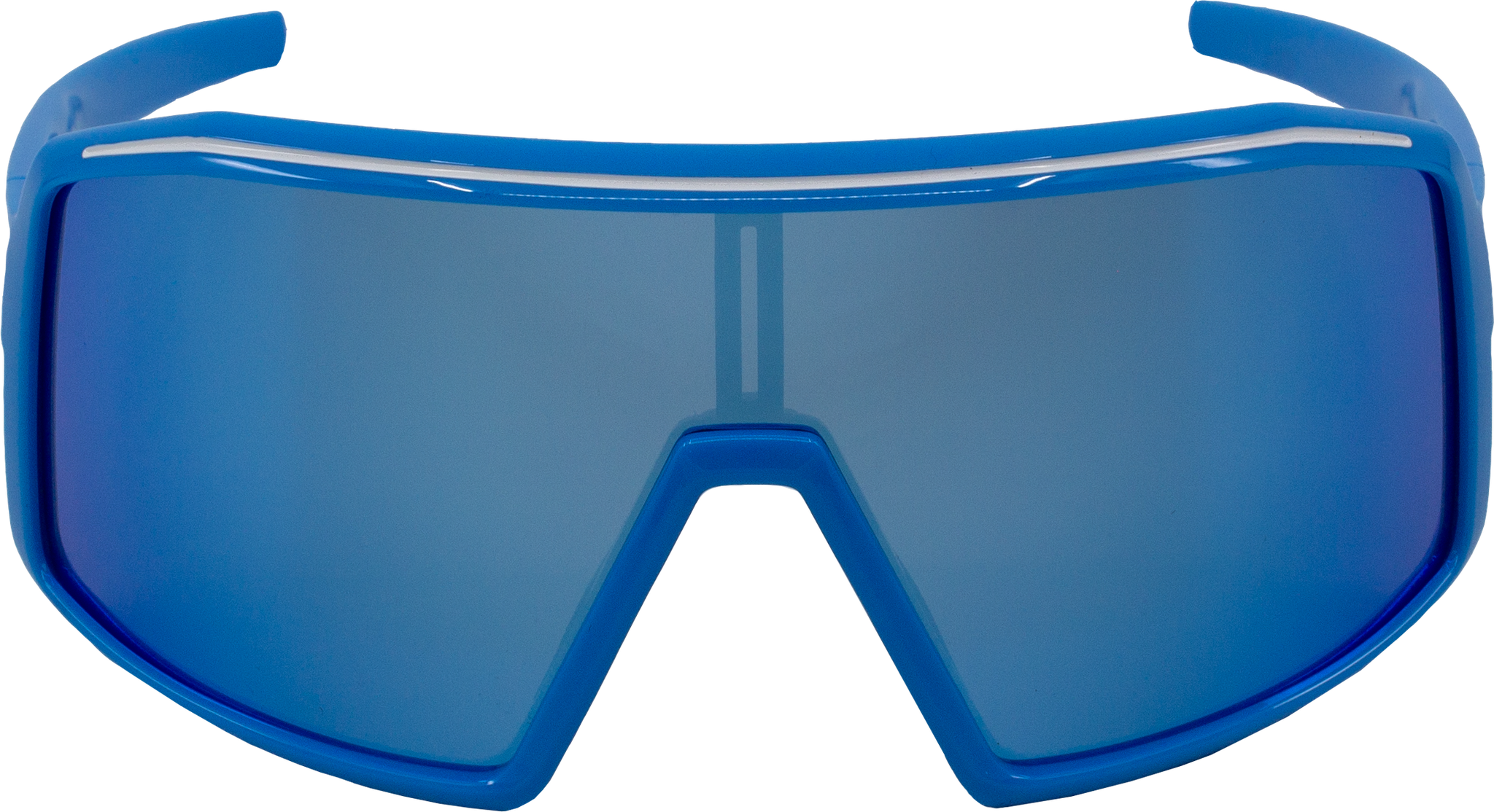 E3 Optics E11 precise lens sunglasses front view with impact resistant single shield lens.

