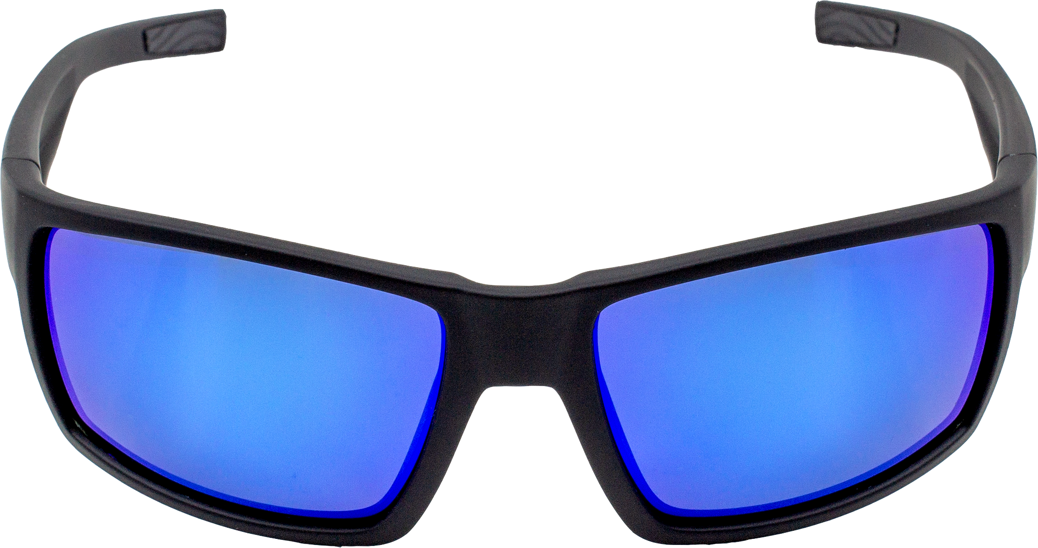 E3 Optics E2-B1 blue mirror polarized lens, matte black frame sunglasses - polarized performance eyewear for fishing, hiking, and outdoor sports

