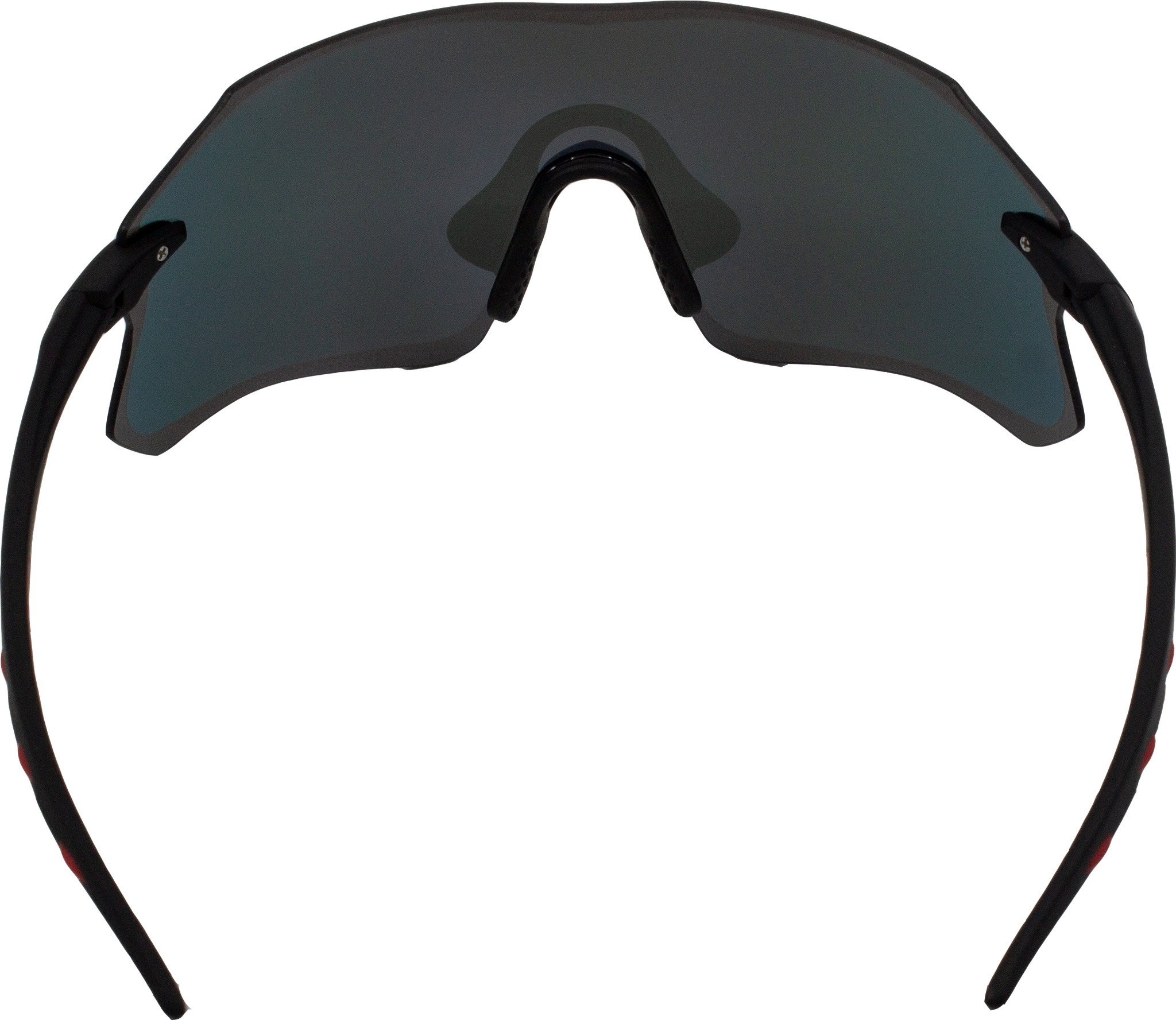 Back view of E3 Optics E14 frameless sunglasses with precise lens technology and durable TR90 frame
