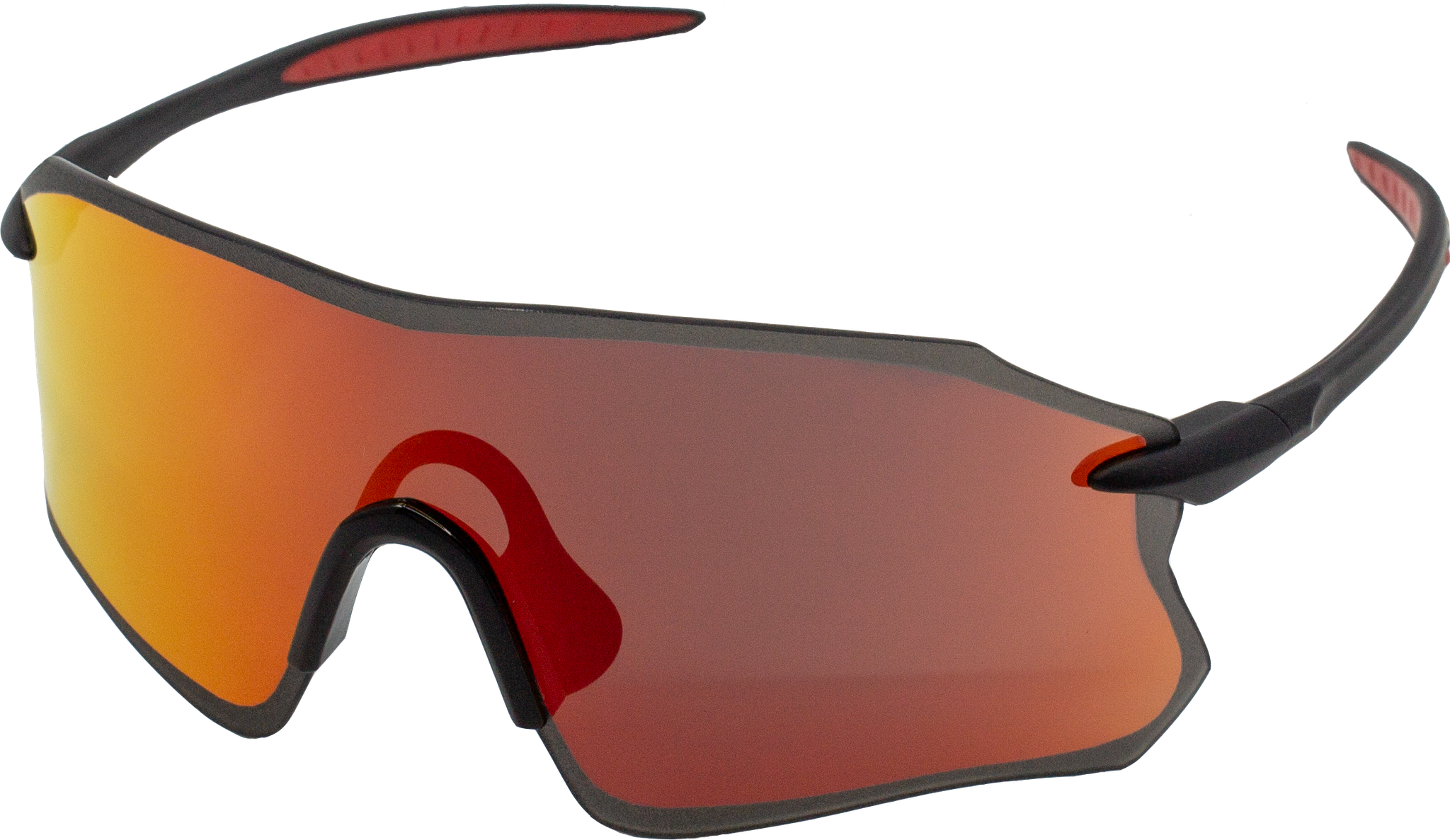 E14 sunglasses by E3 Optics – side angle showcasing frameless design and precise impact resistant lens
