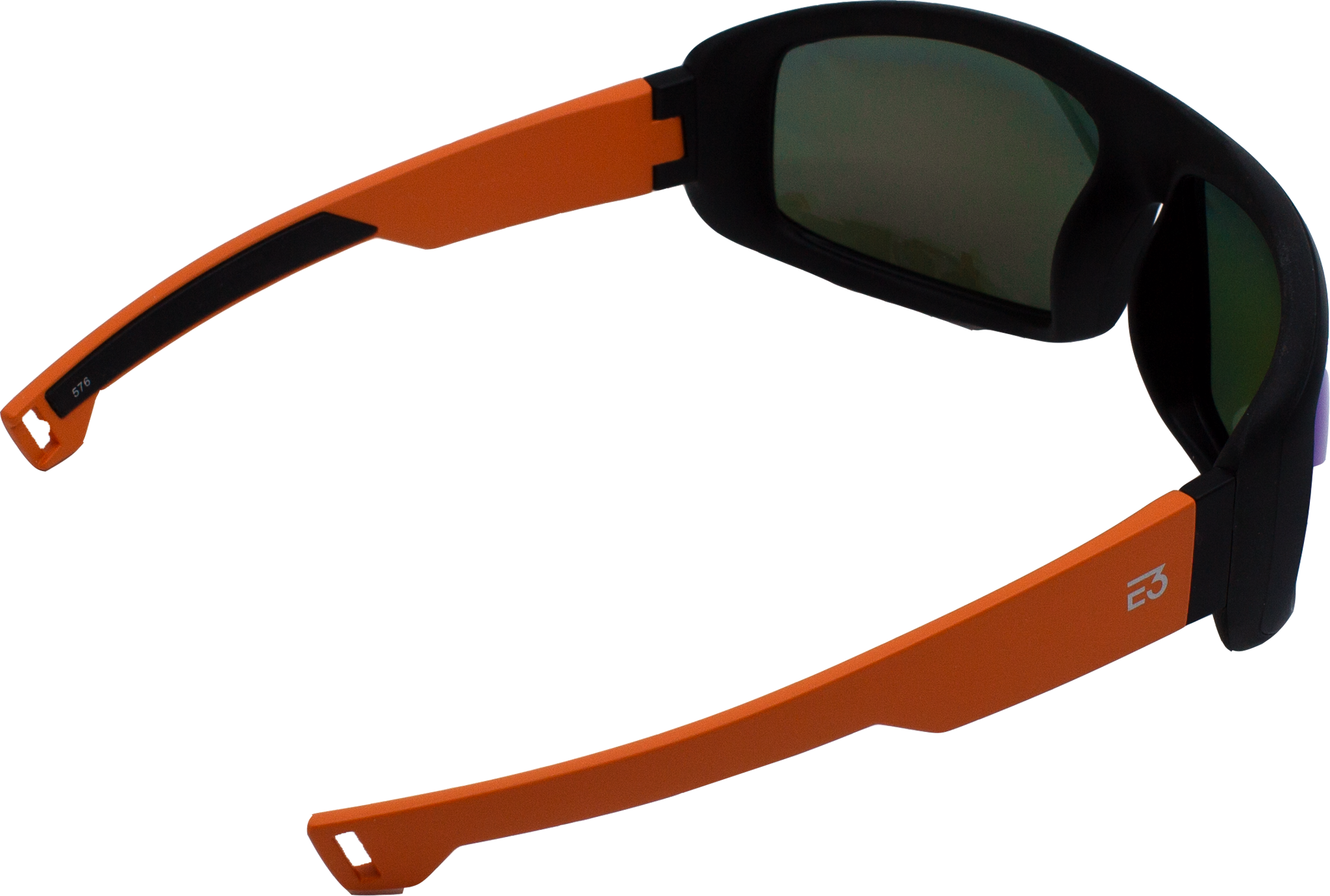 E3 Optics E15 polarized sport sunglasses left angle – fishing, boating, and outdoor adventure eyewear.