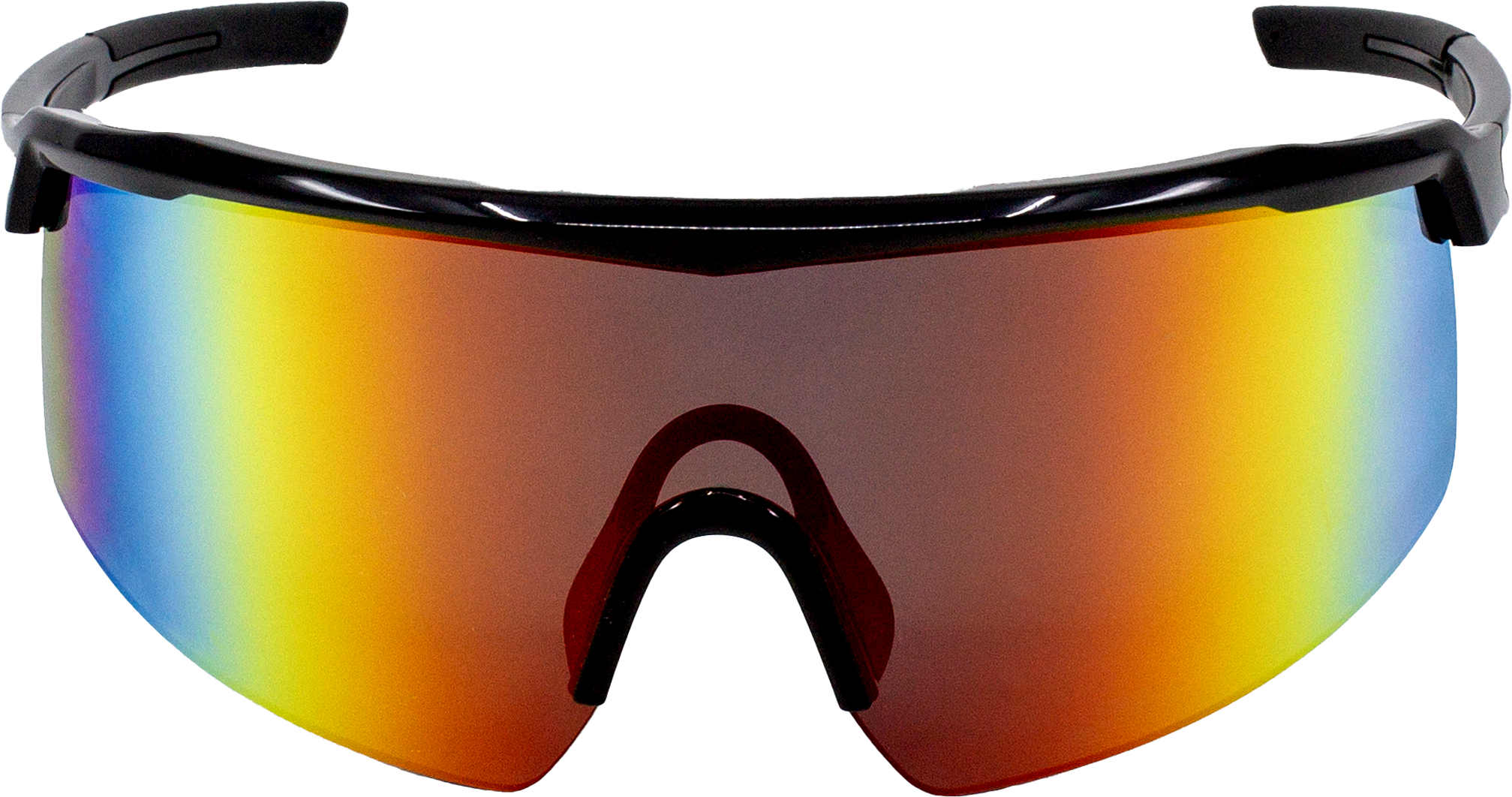 E3 Optics E3-C2 red mirror polarized lens, shiny black frame sunglasses - polarized performance eyewear for fishing, hiking, and outdoor sports

