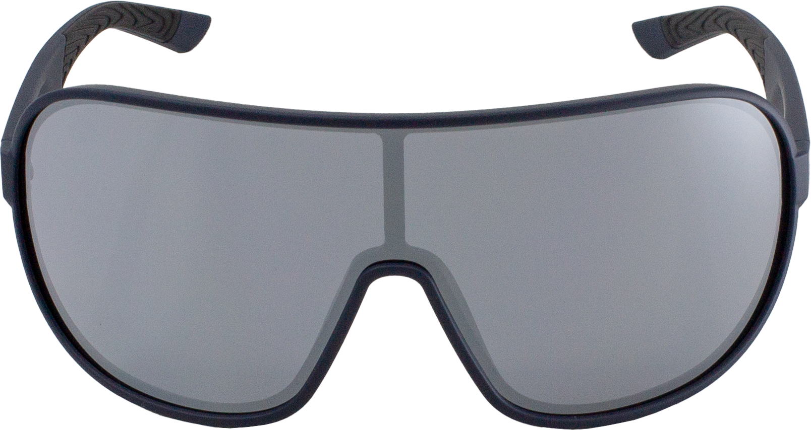 E5Q12 sunglasses with dark navy frame and grey mirrored shield lens, outdoor cycling and running sunglasses.