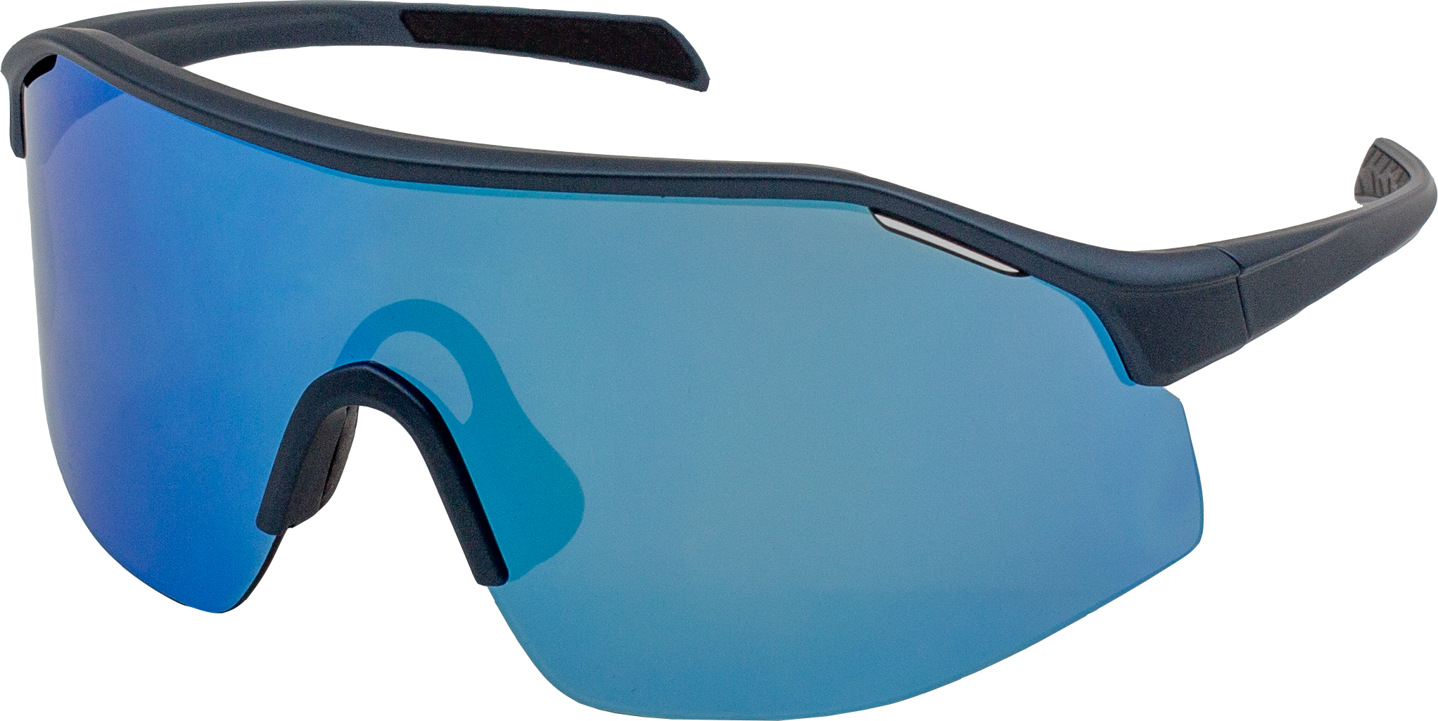 E7 Sport Sunglasses – Blue Mirror Lens, Left Side View